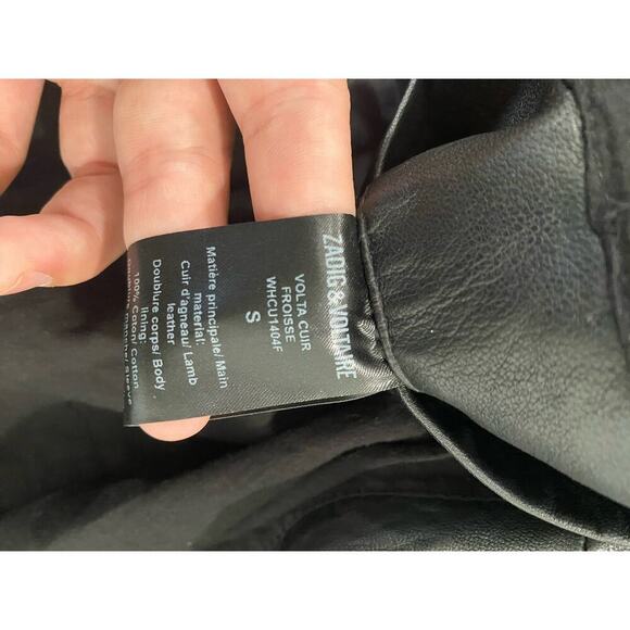 Zadig & Voltaire Volta Cuir Leather Jacket in Black - Picture 10 of 12